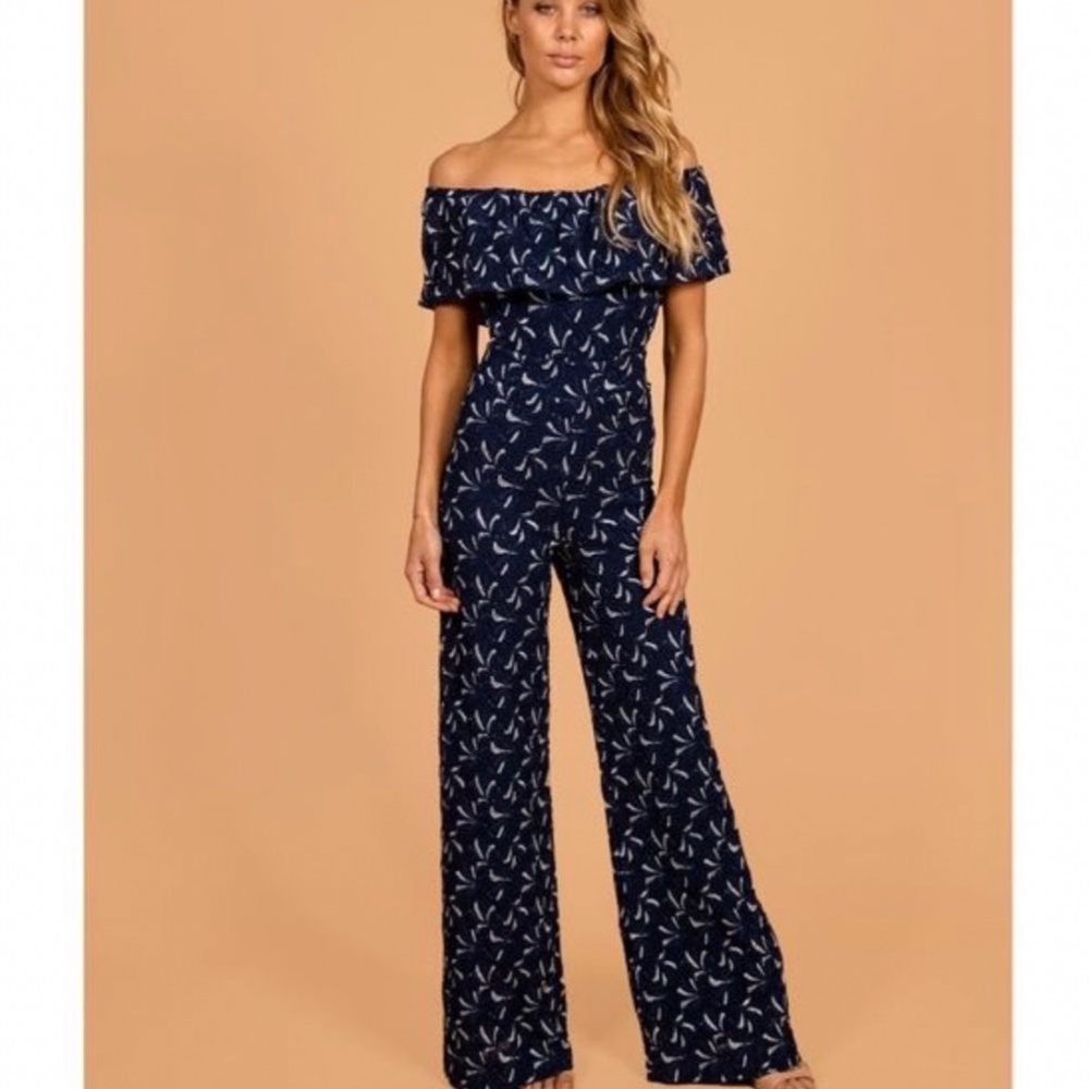 NightCap for Free People OTS Navy Knit Jumpsuit